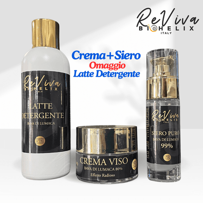 Crema e siero ReViva BioHelix con latte detergente in omaggio – Promo lancio